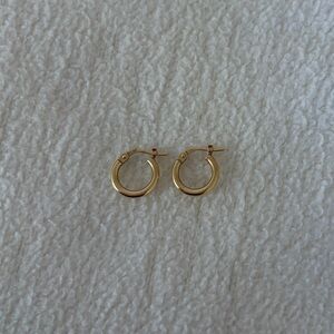 14k Solid Gold Hoops 12.9 Diameter